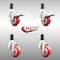 Service Caster 3 Inch 316SS Red Poly Swivel 1-1/4 Inch Expanding Stem Caster Lock Brake, 2PK SS316TTLEX20S314-PPUB-RED-2-S-2-114 - alternate 4